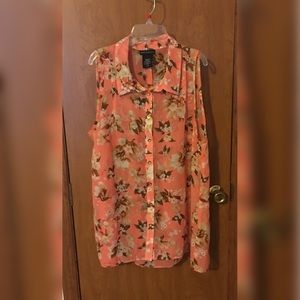 EUC Metaphor Sheer Sleeveless Blouse